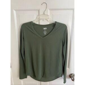 SO long sleeve olive tee size XS